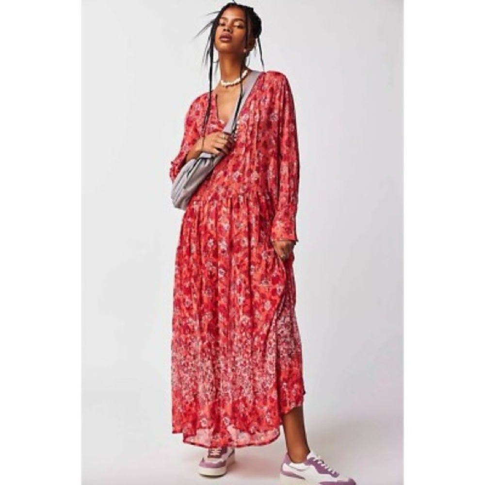 Free People See It Through floral Maxi Dress